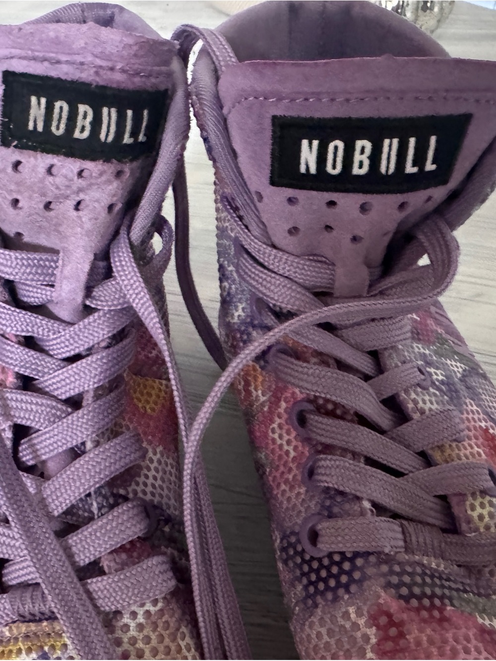 Super Rare NOBULL High Top Trainers - Purple and floral - Size 8